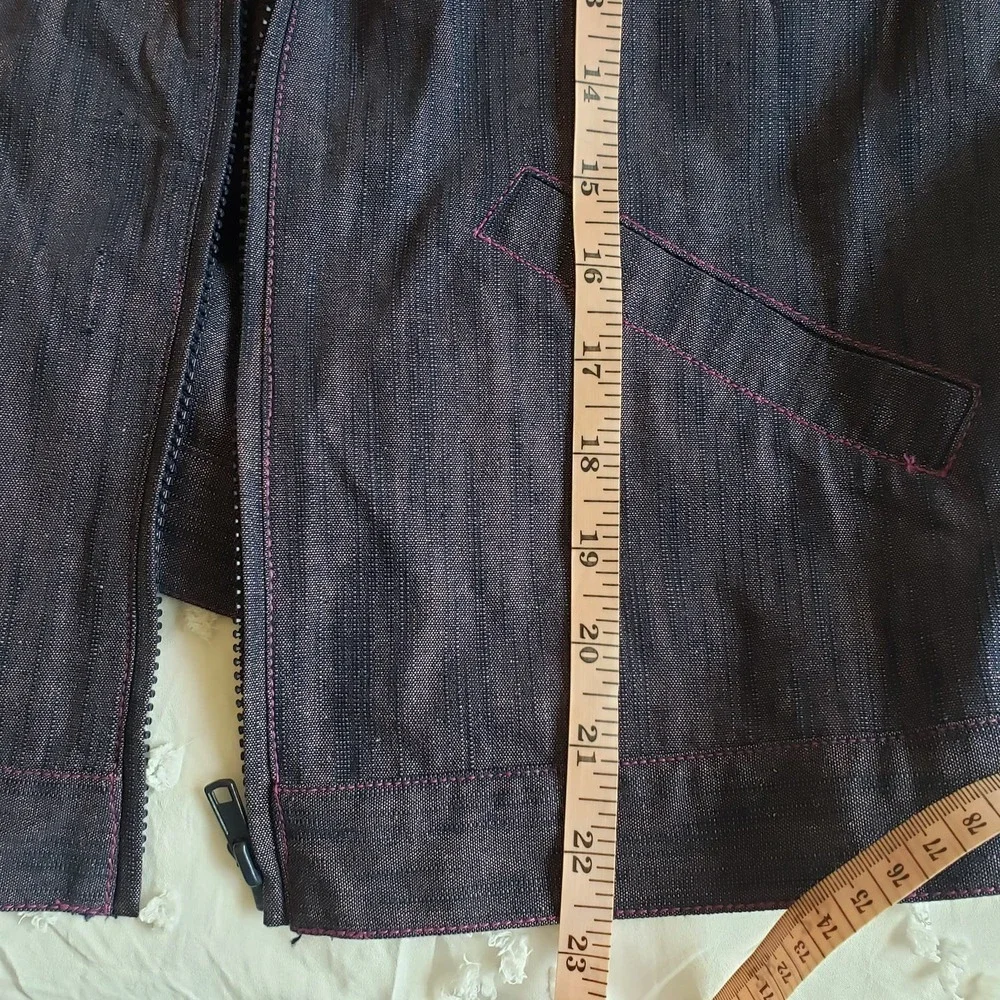 American‎ Girl On The Go Denim Jean Jacket Full Zip Pockets Button XL